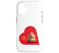Capy Cuddles - Cute Capybara Valentine Case for iPhone 16