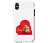 Capy Cuddles - Cute Capybara Valentine Case for iPhone X/XS