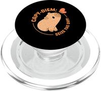 Capy Diem: Take advantage of the day Capybara's water pig Capybara PopSockets PopGrip for MagSafe