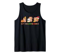 Capy Hallowthankmas Capybaras Halloween Thanksgiving Xmas Tank Top