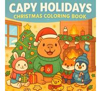 Capy Holidays: Christmas Coloring Book of Warm Cocoa, Soft Scarves, and Animal Cheer, for All Ages