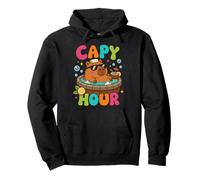 Capy Hour Capybara Relaxing Kawaii Funny Happy Vibes Pullover Hoodie