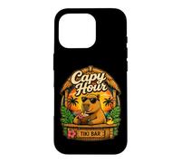 Capy Hour Funny Capybara Tiki Bar Cocktail Vacation Case for iPhone 16 Pro