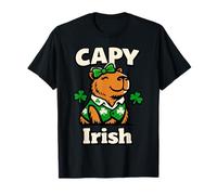 Capy Irish Girl Capybara St. Patrick's Day Celebration T-Shirt