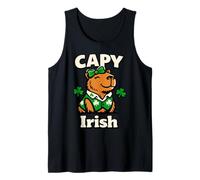 Capy Irish Girl Capybara St. Patrick's Day Celebration Tank Top