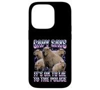 Capy Says: "It’s OK To Lie To The Police" Meme Case for iPhone 14 Pro