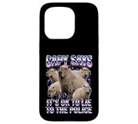 Capy Says: "It’s OK To Lie To The Police" Meme Case for iPhone 15 Pro