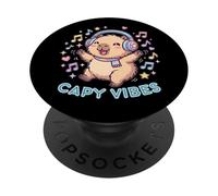 Capy Vibes Funny Cute Animal Dancing Capybara PopSockets Adhesive PopGrip