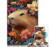 Capybara 1000 Piece Jigsaw Puzzle for Adults Teens,Challenging Game And Family Play with Fully Interlocking Randomly Shaped Pieces (75x50cm)