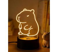 Capybara 3D Night Light for Kids, Capybara Gifts for Boys Girls Baby, Beauty 3D LED Illusion Lamp with 16 Colors Change Remote Control, 10 Brightness Levels, Christmas Birthday Gift for Children