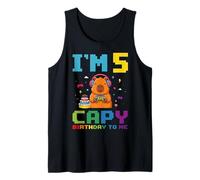 Capybara 5th Birthday Capy Birthday to Me Funny Video Gamer Tank Top