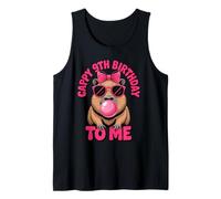 Capybara 9th Birthday Cappy Birthday to Me Pink Bubblegum Tank Top