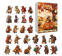 Capybara Advent C-alendar With 24 2D Acrylic Hanging Ornaments, Cute Christmas Countdown C-alendar For Tree Decor, Gift For Capybara Lovers