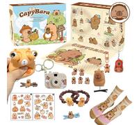 Capybara Advent Calendar 2025,24 Capybara Christmas Advent Calendar,34 Pcs CapyBaras Gifts Christmas Countdown Surprise Gift for Xmas Stocking Stuffers (B)