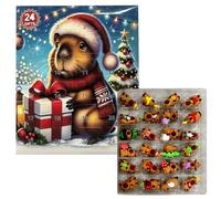Capybara Advent Calendar 2025, 24 Capybaras Ornaments Christmas Decor, 24 Days Christmas Advent Countdown Calendar for Xmas Tree Home Decor (3D Ornaments)