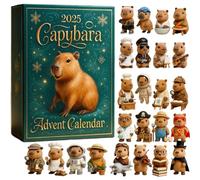 Capybara Advent Calendar 2025,24 Day Christmas Countdown Calendar with 24 Cute Capybaras Pendant,Cute Capybaras Figures Advent Calendars,For Capybara Lovers (1set)