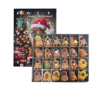 Capybara Advent Calendar | Capybara Christmas Countdown, a collection of 24 days decorative toys and dolls for office, library and home.