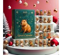 Capybara Advent Calendars 2025, 24 Days Christmas Countdown Calendar - with 24 Acrylic Cute Capybara Hanging Pendant, Cute Animal Advents Calendars, for Kids Adults