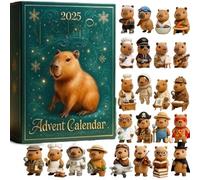 Capybara Advent Calendars 2025, 24 Days Christmas Ornament Countdown Calendar, Christmas Tree Decorations, Adults Advent Calendar & Daily Surprises for Capybaras Lover (Green)
