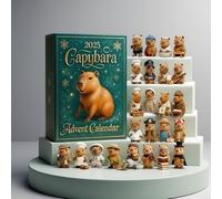 Capybara Advent Calendars 2025, 24 Days Christmas Ornament Countdown Calendar with 2D Acrylic Cute Capybara Hanging Pendant Christmas Tree Decorations, Chill & Daily Surprises for Capybaras Lover