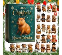 Capybara Advent Calendars 2025-2D Acrylic Decoration 24 Days, 24 Cute Capybaras Hanging Pendant, for Home Christmas Tree Car Rearview Mirror Wall Window Adults Kids