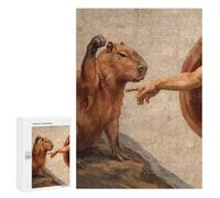 Capybara And God's Hand Jigsaw Puzzle, 300 PCS, Indoor Activity for The Home, A Rewarding Pastime for Dedicated Jigsaw Fans, at Home