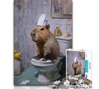 Capybara And Toilet Paper 1000 Piece Jigsaw Puzzles for Adults Gifts,Help The Brain Exercise Addictive Toys to Cultivate Patience Suitable for Couples (38x26cm)