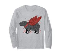 Capybara Angel Wings Cute Capybara Lover Long Sleeve T-Shirt