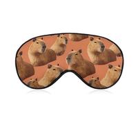 Capybara Animal Comfortable Sleep Mask with Adjustable Strap Soft Eyeshade for Night Sleeping Flight Nap Travel