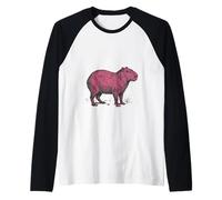 Capybara Animal Wildlife Nature Lover Exotic Pet Raglan Baseball Tee