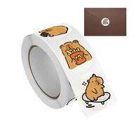 Capybara Animals Adhesive Sticker, Adhesive Capybara Decals for Scrapbooking | Adhesive Capybara Cute Brown Stickers Decals for Water Bottle, Motorcycle, Laptop