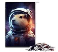 Capybara Astronaut Adult Jigsaw Puzzles Pieces Puzzles for Adults Brain-Challenging DIY Decorative Game Family Interactive Toy 1000 PCS(75x50cm)