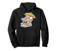 Capybara at the Beach Vacation Cruise Summer Drink Relax Pullover Hoodie