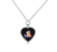 Capybara at Work Ashes Necklace Dog Pet Urn Necklace Heart Cremation Jewelry with Fill Kit