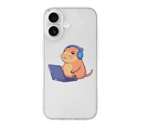 Capybara at Work Compatible with iPhone 17/17 Air/17 Pro/17 Pro Max TPU Phone Case Slim Phone Protective Cover
