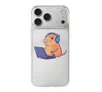 Capybara at Work Compatible with iPhone 17/17 Air/17 Pro/17 Pro Max TPU Phone Case Slim Phone Protective Cover