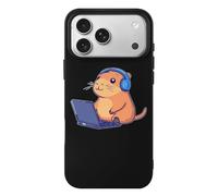 Capybara at Work Compatible with iPhone 17/17 Air/17 Pro/17 Pro Max TPU Phone Case Slim Phone Protective Cover