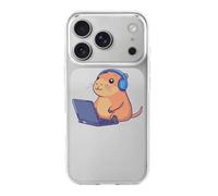 Capybara at Work Compatible with iPhone 17/17 Air/17 Pro/17 Pro Max TPU Phone Case Slim Phone Protective Cover