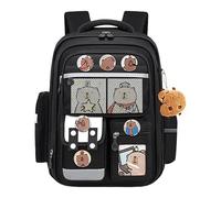 Capybara Backpack - Capybara School Bag | Capybaras Bag for School Cheap | Arge Capaple Backpack, School Supplies Waterproof Bag for Books Stationery | Lightweight Waterproof Leisure Bag, black, Siehe