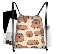 Capybara Backpack Cute Bookbag with Drawstring