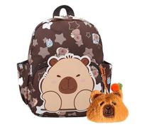 Capybara Backpack for Kids & Adults - Cute School Bag with Matching Keychain,Nursery Rucksack for Travel, Camping & Summer Camp,Capybara Lightweight Daypack for Boys & Girls