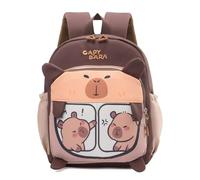 Capybara Backpack For School, Cute 3D Preppy Kawaii Aesthetic Backpack For Boys Girls (Brown)
