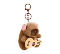 Capybara Bag Pendant, Capybara Plush Keychain Toy - Backpack Keyboard Pendant Charm,Soft Cartoon Animal Torkey for Boys Girls Kids Donn, guitar, Fare riferimento alla descrizione