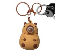 Capybara Bag Pendant - Silicone Squeeze Fidget Toy | Cartoon Hands Exercising Stretching Toy | Interactive Car Pendant with Bubble | Stress Relief Pendants for Bags Traveers