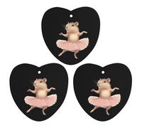 Capybara Ballet Dancer Car Air Freshener 3-pack Aromatherapy Tablets Hanging Scented Cards for Rooms Bathrooms Wardrobe Love form