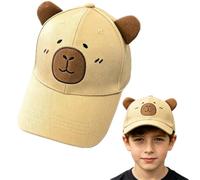 Capybara Baseball Cap for Kids, Sun Hat Adjustable Baseball Cap, Capybara Hat Embroidery Capybaras Hat Summer Sunscreen Hat for Kids, for Boys Girls Camping and Outdoor Activities