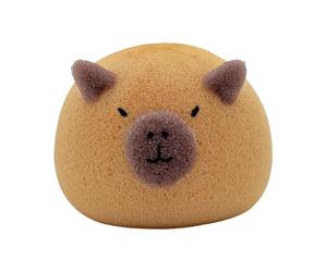 Capybara Bath Sponge Set - Lovely Shower Scrub Ball, Cute Animal Bubble Maker, Reusable Body Scrubber | Gentle Home Cleansing Puff for