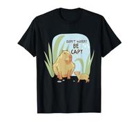Capybara Bird Friendship Cute Don't Worry Be Capy Quote T-Shirt