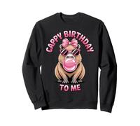 Capybara Birthday Cappy Birthday to Me Cute Pink Bubblegum Sweatshirt