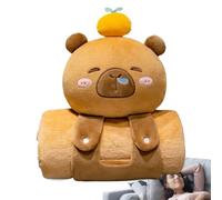 Capybara Blanket - Capybara Shape Kids Nap Mat | Comfy Bed Throws | Travel Pillows | Cute and Soft Soft Toss Portable Multi Bed Bed for Offices, School, Travel